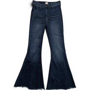 Sneak Peek Womens Jeans 7 / 28 High Rise Extreme Bell Bottom Flare Blue